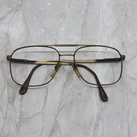 Vintage L'Amy Foxboro France 140mm CC32 L124 Aviator Eyeglasses Frames TG7-G2-10